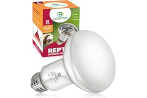 REPTI HOME UVA UVB Wärmelampe Terrarium 80W, E27 Reptilien Wärmelampe UVB Lampe, UV Lampen Terrarium für Schildkröten, Bartagamen, Schlangen, Eidechsen