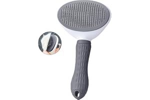 Feeko Dog Brush Pet Grooming Brush Slicker Dog Comb Self Cleaning Brush Comb for Dogs Cats Puppy Pet Accessories, Hair Shedding Brush for Dogs Pet Care Comb (Assorted Colors)