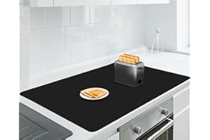 AECHY Silicone Mats for Worktops 90x60x0.2cm, Heat Resistant Mat Waterproof Kitchen Worktop Protector, Extra Large Silicone mat, Nonstick Craft Mat Kitchen Table Placemats for Countertop, Black