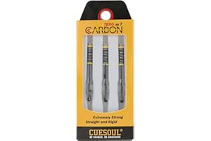 CUESOUL TERO AK7 Ejes de Dardos de Carbono/vástago Telescópico de Resorte Incorporado, Juego de 3 Piezas