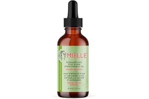 MIELLE ORGANICS Mielle Rosemary & Mint Hair Oil with Biotin, Strengthens, Moisturises & Promotes Hair Growth , Dry Scalp & Split Ends Treatment, 59ml (Pack of 1)