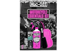 Muc-Off Kit Pulizia Moto Essenziale - per la Manutenzione e la Pulizia della Moto - Include Pulitore Moto, Spray Protettivo Moto e Altri Accessori Moto