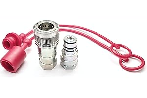 DNP SRL Hydraulic ISO A Quick Release Coupling 3/8" BSP Thread c/w Dust Plug & Cap