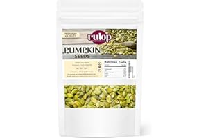 Rulop Pumpkin Seeds 1kg, Gluten Free and Vegan Approved Raw Pumpkin Seed Kernels with Protein, Fibre and Minerals