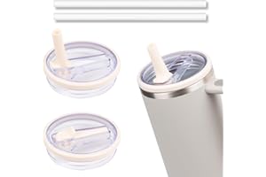 Bzzerumy 2 piezas Conjunto de Accesorios de Copa Stanley, Tapa de Salida Segura con Pajita, Compatible con Tazas Stanley, Cubierta de Pajita para Copa Stanley, Accesorios Prácticos para Copa Stanley