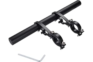 Yizhet Bike Handlebar Extender, 25cm / 9.84" Handlebar Extension Bracket Aluminum Alloy Bicycle Handlebar Extender Bracket Bar for Clamp Speedometer, GPS, Lamp, Flashlight, Phone Mount Holder