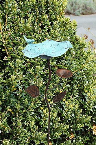 Vogeltränke Vogelbad Vogelbecken Wassertränke Tränke Wasserschale Stecker Braun/Blau Rost - 3