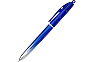 DLM DIRECT BIC Stylo à bille lisse dégradé 4 couleurs : stylo multicolore tout-en-un avec quatre encres vives assorties pour l'école, le bureau et le codage couleur