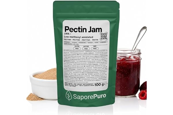 Saporepuro Pektin Jam pulver 100 g – LMA – GLUTENFRI – idealisk för sockerreducerade sylter