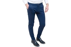 EVOGA Pantaloni Uomo Class Slim Fit Primavera Estate Casual in Cotone