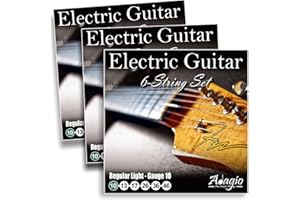 3 PACKS of Adagio Professional Electric Guitar Strings 10-46 + FREE Chord & Scale Chart