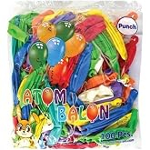 Kalbi Ticaret İpli Zıpzıp Balon - 100'l&uuml; Lastikli Punch Pan&ccedil; B&uuml;y&uuml;k Boy Renkli