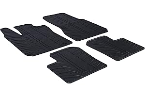 Gledring Satz Gummimatten kompatibel mit Renault Twingo III 2014- (T Profil 4-teilig + Montage-clips)