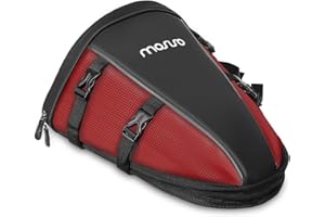 MOSISO Motorrad Hecktasche Multifunktionale wasserdichte Polyester Aufbewahrung Satteltasche, 10L Outdoor Sport Motorrad Rücksitz Leichter Tankrucksack Werkzeug Tragetasche mit Schultergurt,Rot
