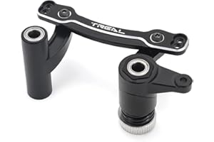 Treal Steering Assembly (Bellcrank Servo Horn Linkage) Aluminum 7075 for 1:8 Arrma Kraton 6S (Black)