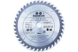 EISENWOLF Hoja de sierra circular de 185 mm para madera, 185 x 20-16 mm, 40 dientes