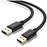 Jelly Tang USB 3.0 A to A Male Cable 0.3M,USB to USB Cable USB Male to Male Cable Double End USB Cord with Gold-Plated Connec