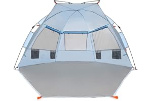 Easthills Outdoors Instant Shader Extended Easy Up Beach Tent Sun Shelter - Extended Zippered Porch Included
