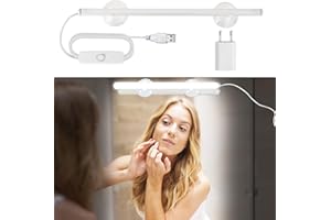 Fresum LED Schminklicht, Tragbare Schminkleuchte Dimmbar Schminktisch lampe Schminklampe Spiegellampe Schminktisch Beleuchtung Spiegelleuchte Spiegellicht Lampe Tageslicht (White)