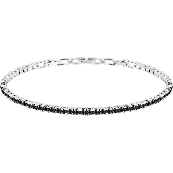 Bracciale Tennis Uomo Ghiaccio Fuori Acciaio Inox Catena Argento - Foto 5