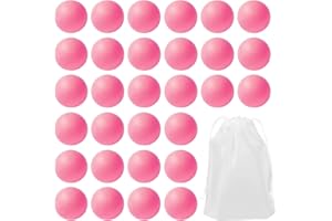 arrderly 30 Pieces Pink Ping Pong Balls, Ping Pong Party Games, Toy Ball for Pet, Party Decorations, Suitable for Family Games, School Activities, Beginner Training