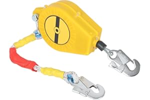 YCBTREE Self Retracting Lifeline, 10m Load 150kg High-Altitude Fall Arrester with Double Locking Structure, Portable Retractable Lanyard Fall Arrester, for Aerial Construction, Electrical Maintenance