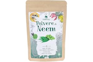 Erbavoglio Neem Polvere Bio - 125 g - Cosmetico biologico - Con potenti proprietà antibatteriche e purificanti, ideale per trattare la pelle, combattere impurità e infiammazioni.