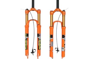 splumzer Horquilla Delantera de Montaña, Amortiguador de Presión de Aire, Horquilla, Accesorios para Bicicleta, Aleación de Magnesio 26/27,5/29