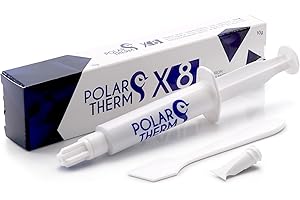 Polartherm X-8 by Thermal Grizzly - Pasta térmica para CPU y GPU de 10 gramos - Alta conductividad térmica, larga durabilidad, grasa térmica no conductora - Kit de compuesto térmico con espátula