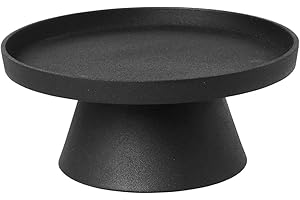 Broste Copenhagen Holger Kerzenplatte aus pulverbeschichtetem Alu, Farbe: Schwarz/matt, Maße: 24 x 11 cm, 71177620