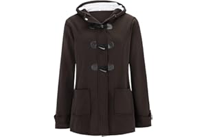 Cocila Vestidos Invierno Mujer Rebajas Chaqueta de abrigo con capucha acolchada con botones de cuerno de Color sólido para mujer Larga Mujer Talla Grande Casaco De Inverno Feminino