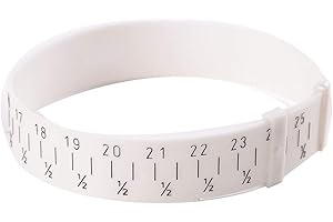 Exliy Bracciale Calibro del Polso in ABS calibratore del calibro del Braccialetto regolabile, Strumento di Misura della Vita del Polso Gioielli 15-25 cm, per un uso professionale e personale, 25 cm,