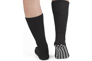 ‎PONGNAS 1 Para Bardzo Szerokich Skarpet dla Diabetyków na Opuchnięte Stopy, Dobra Elastyczność i Miękka Bawełniana Skarpety dla Diabetyków na Obrzęk Limfatyczny, Otyłość, Bardzo Szerokie Stopy lub Odlewy Nóg