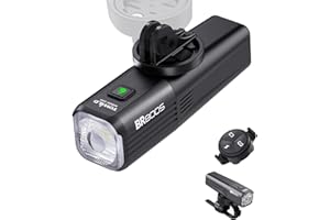 TOWILD Luci Bici 800 Lumen con Telecomando Wireless,Luci Bicicletta LED Batteria Sostituibile Integrata 2600 mAh Fari Luce Bici Anteriore Tipo C Ricaricabile Supporta l'installazione Inversa