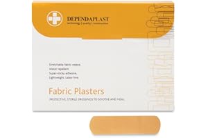 RELIANCE MEDICAL Dependaplast Advanced Fabric Plasters 7.5cm x 2.5cm - Hi Tech Lightweight, Water-Repellent, Flexible, Super-Sticky Adhesive - Box of 100