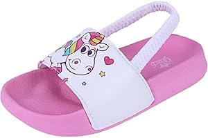 LANIVIC Badelatschen Mädchen Badesandalen Jungen Badeschlappen Dusch Badeschuhe Sommer rutschfest Leicht Strand Hausschuhe Kinder Sandalen Gummiband