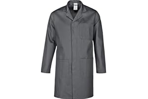 Wellwork - Arbeitsmantel Berufsmantel Berufskittel Kittel grau Baumwolle Gr.XS-5XL