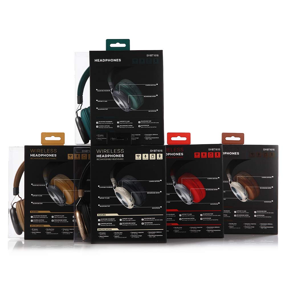 Qoosea-Auriculares-Bluetooth-Auriculares-Estreo-Inalmbricos-Sobre-El-Odo-para-Auriculares-Micrfono-Cancelacin-Ruido-para-Llamadas-Manos-Libres-y-Modo-Cable-Telfonos-CelularesTV