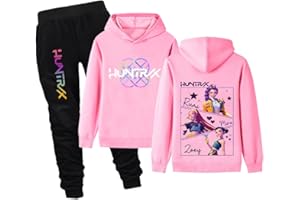 NILKOOZ Girls Tracksuit Boys Hoodie and Pants 2 Pcs Pink Purple Kids Clothing Ages 2-13 Years