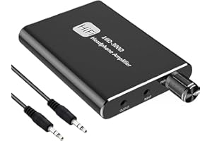 PANLOUTING Kopfhörerverstärker, Tragbar Audio Verstärker 3,5mm AUX Anschluss für Smartphone Tablet MP3 Musikplayer