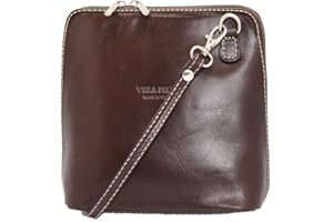 Craze London Genuine Vera Pelle Women Cross body Italian Leather Small Mini Shoulder Bag Handbag