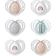 Tommee Tippee Night Time Soothers, Symmetrical Orthodontic Design, BPA-Free Silicone Baglet, 6-18m, Pack of 6 Dummies, 164.0 grams 1.0 Count, 1