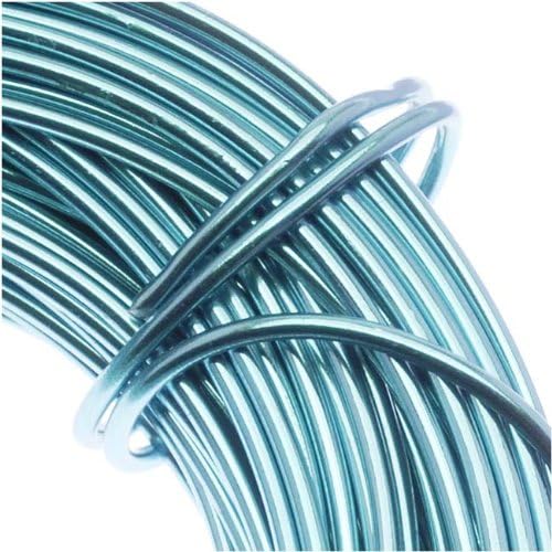 Aluminum Craft Wire Peacock Blue 18 Gauge 39 Feet (11.8 Meters)