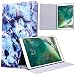 Produktbild Yokata iPad Pro 10.5 Hülle Case Folio Leder Kunstleder Schutzhülle Tasche Schale mit Auto Schlaf / Wach Funktion Ständer Halter Weich Silikon Backcover Ultra Dünn Slim Marmor 3D Muster Protective Cover für iPad Pro 10.5 Zoll Tablet Etui - Smaragd