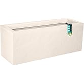 EDA - Volcania'Up Flower Pot 57 L - Synthetic Stone Decoration - Simple Wall - Water Retention Area - 79.5 x 29.5 x 29.5 cm -