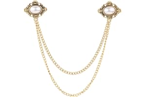 iiniim Cardigan Sweater Clips Collar Clip Shawl Holder Chain Clips For Women Girl