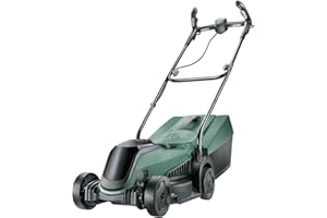Bosch Home and Garden Cortacésped (sin batería, sistema de 18 V, superficies hasta 300 m², anchura de corte: 34 cm, en caja), Pale Green, Diseño 2019