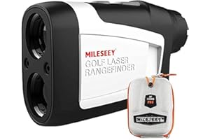 MiLESEEY Dalmierz golfowy z włączaniem/wyłączaniem nachylenia, 660 metrów, dokładność ± 0,5 jarda, blokada flagi z wibracjami, 6-krotne powiększenie, pomiar skanowania dla golfistów