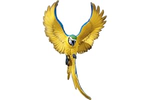 Design Toscano Flapping Macaw Bird Tropical Decor Wall Sculpture, 40.5 cm, Polyresin, Full Colour
