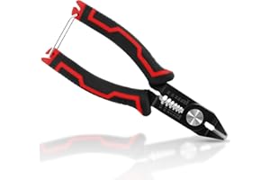 vsshe Alicates Pelacables Automatico, 3 en 1 pelacables electricista profesional y Cortador, pelador de cables electricos para Cortar Cables, Pelar, Prensar